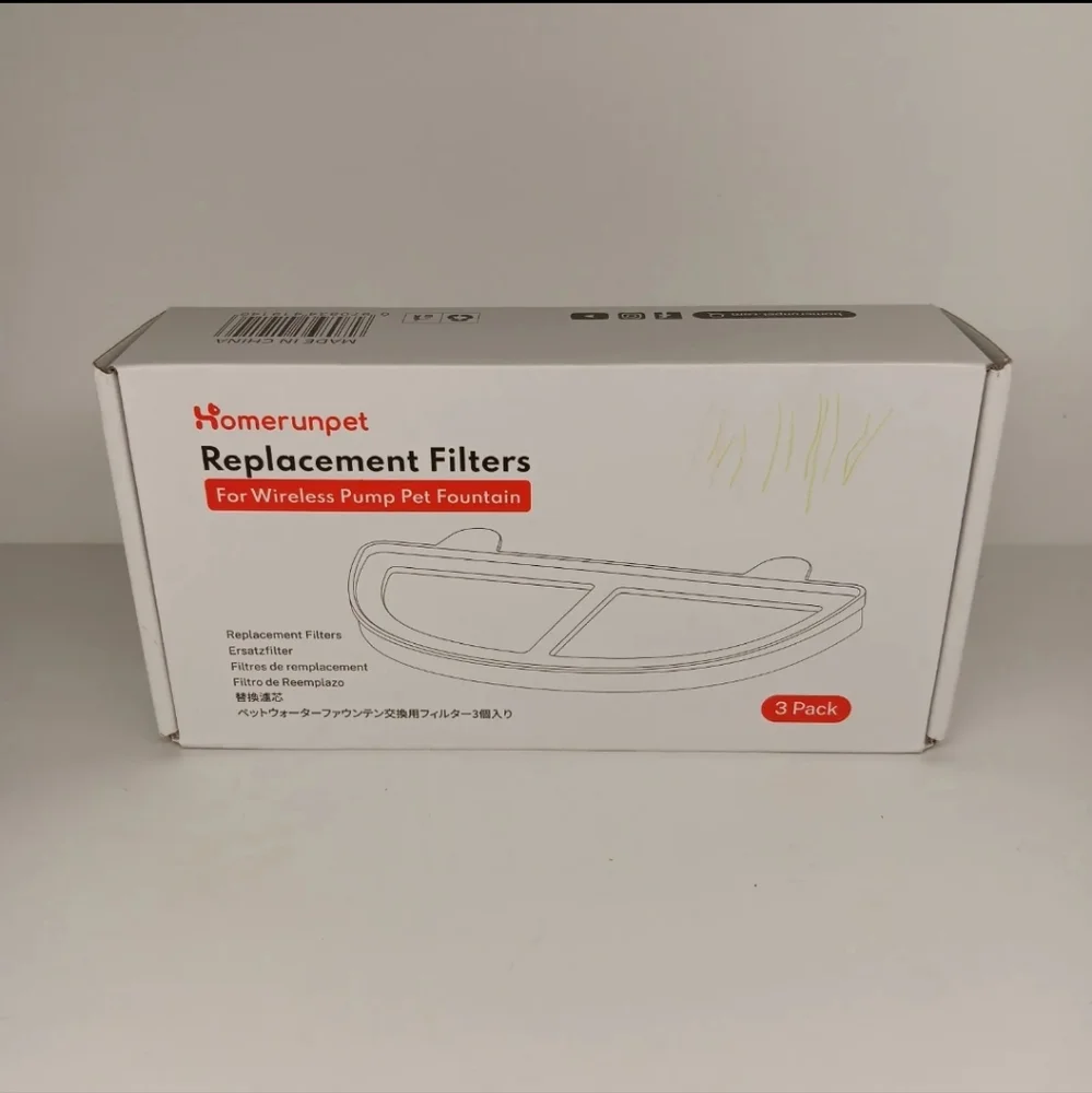 Homerunpet Pet Fountain Filters‎ for Wireless Pumps Cat White Open Box